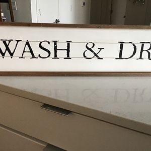 Wash and Dry wooden sign